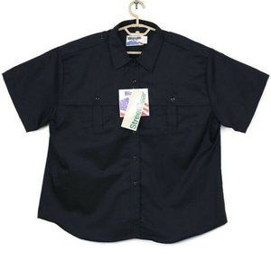 Blauer StreetGear Uniform Work Shirt Police Deputy Blue 8710W‎ Short Sleeve 2XL